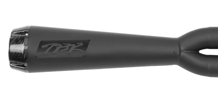 Indian Chief (2022+) Comp-S 2-into-1 Ceramic Black w/ Carbon Fiber Endcap - Part Number 005-5510199-B - Two Brothers Racing