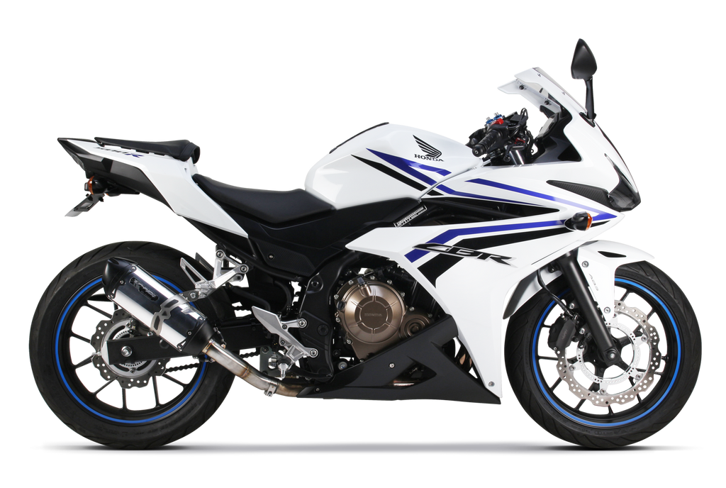 Honda CBR500R/CB500F (16-21) S1R 3K Black Carbon Slip-On - Part Number 005-4470405-S1B - Two Brothers Racing