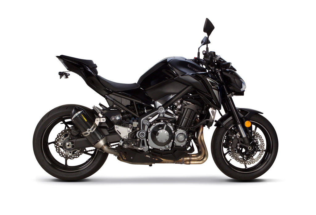 Kawasaki Z-900 (2017-2024) S1R Black Carbon Slip-On - Part Number 005-4780407-S1B - Two Brothers Racing