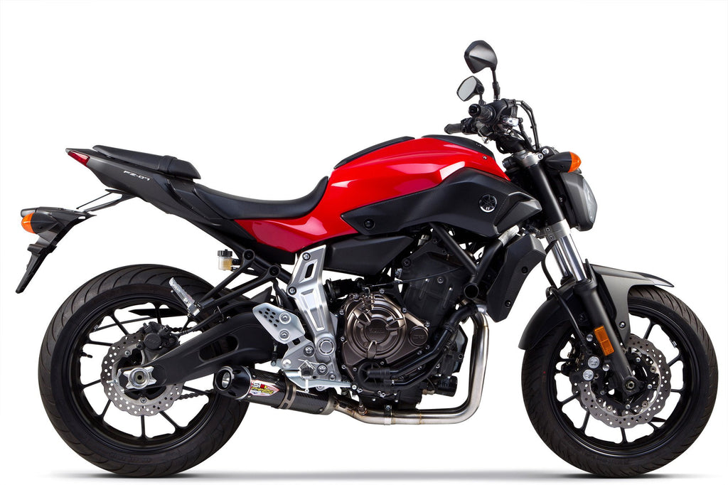Yamaha FZ/MT07/XSR700 (2015-2025) S1R Black Aluminum Full System - Part Number 005-4070106-S1B - Two Brothers Racing