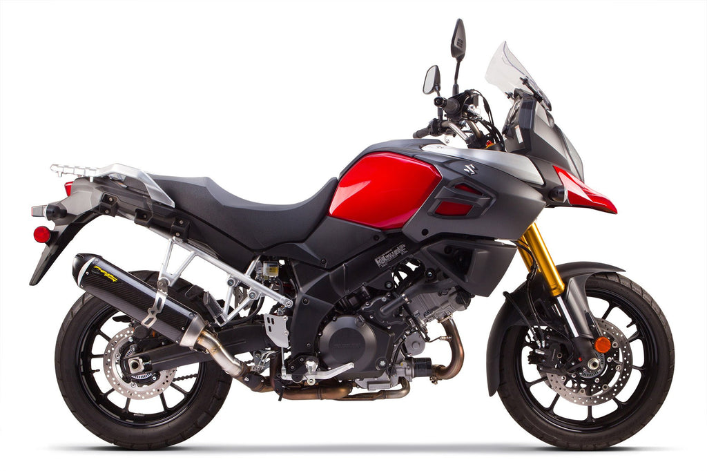 Suzuki V-Strom 1000 / DL1000 (2014-2019) S1R 3K Black Carbon Slip-On - Part Number 005-4130405-S1B - Two Brothers Racing