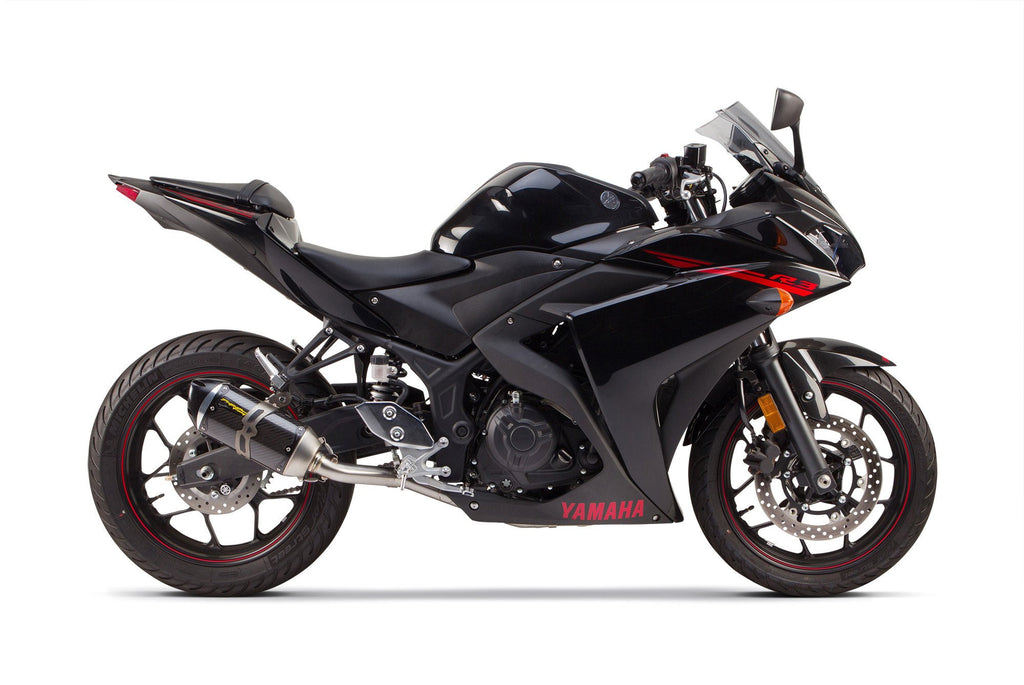 Yamaha R3 (2015-2024) S1R Black Carbon Full System - Part Number 005-4160107-S1B - Two Brothers Racing