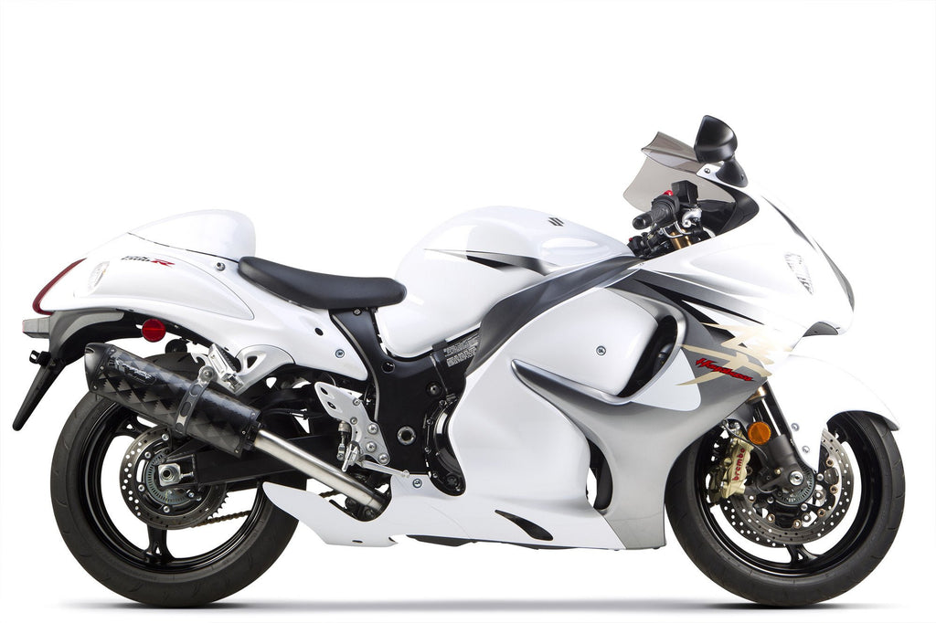 Suzuki Hayabusa (2008-2020) Dual S1R Black Aluminum Slip-On - Part Number 005-1930406DS1B - Two Brothers Racing