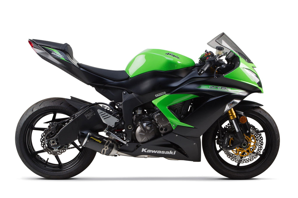 Kawasaki ZX-636R/6RR (2009-2025) S1R 3K Black Carbon Full System - Part Number 005-3860105-S1B - Two Brothers Racing