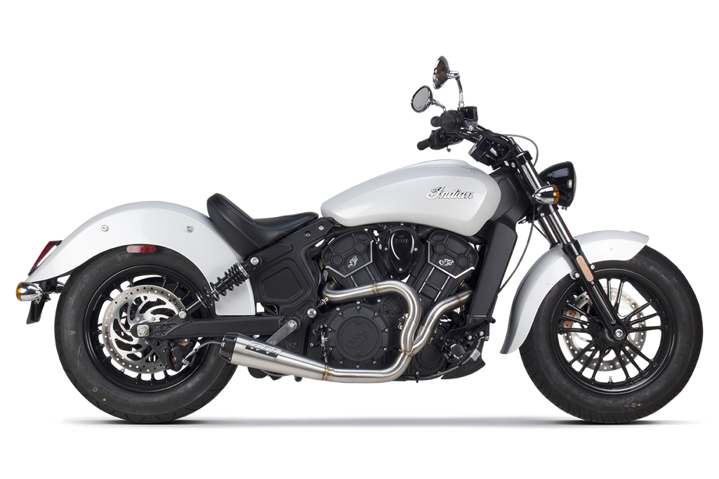 Indian Scout (2015-2024) Comp-S 2-1 Stainless Steel w/ Carbon Fiber Endcap Full System - Two Brothers Racing
