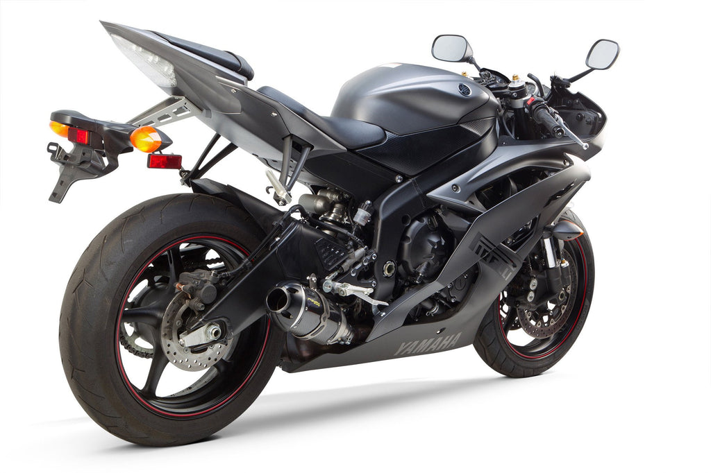 Yamaha R6 (2006-2018) S1R Black Aluminum Slip-On - Part Number 005-3850406-S1B - Two Brothers Racing