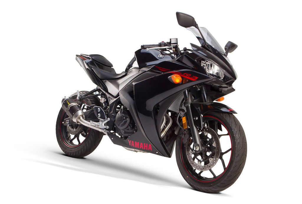 Yamaha R3 (2015-2024) S1R Black Aluminum Full System - Part Number 005-4160106-S1B - Two Brothers Racing