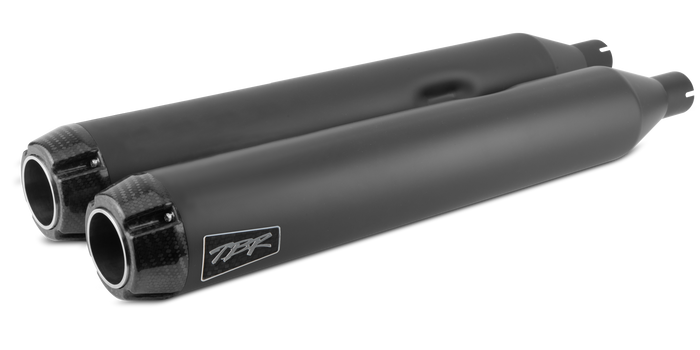 Harley Davidson Touring (2017-23) Black w/ Carbon Endcap - Part Number 005-4550499D-B - Two Brothers Racing