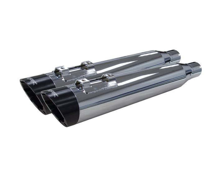 Harley Davidson Touring (2017+) Chrome w/ Black Slash Cut Cap - Part Number 005-4560499D-S - Two Brothers Racing