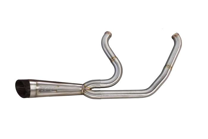 Harley Davidson Touring (1995-2016) Shorty Turnout 2-into-1 Stainless Full System Exhaust - Part Number 005-4950199 - Two Brothers Racing