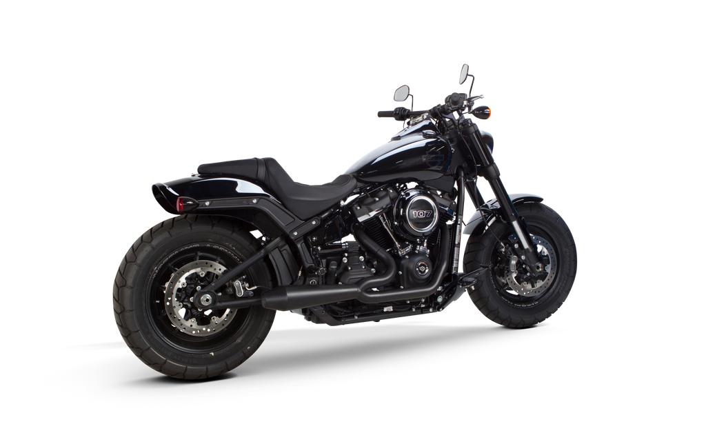 Harley Davidson Softail (2018+) Megaphone Gen II 2-into-1 Ceramic Black - Part Number 005-4970199-B - Two Brothers Racing