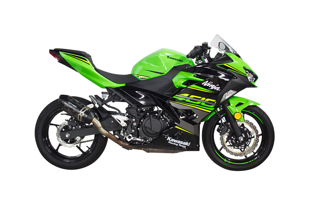 Kawasaki Ninja 400/Z400 (2018-2023) S1R 3K Black Carbon Slip-On System - Part Number 005-5060405-S1B - Two Brothers Racing