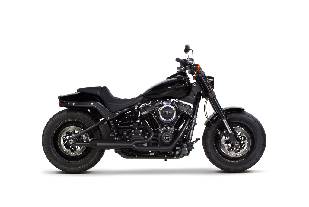 Harley Davidson Softail (2018+) Megaphone Gen II 2-into-1 Ceramic Black - Part Number 005-4970199-B - Two Brothers Racing