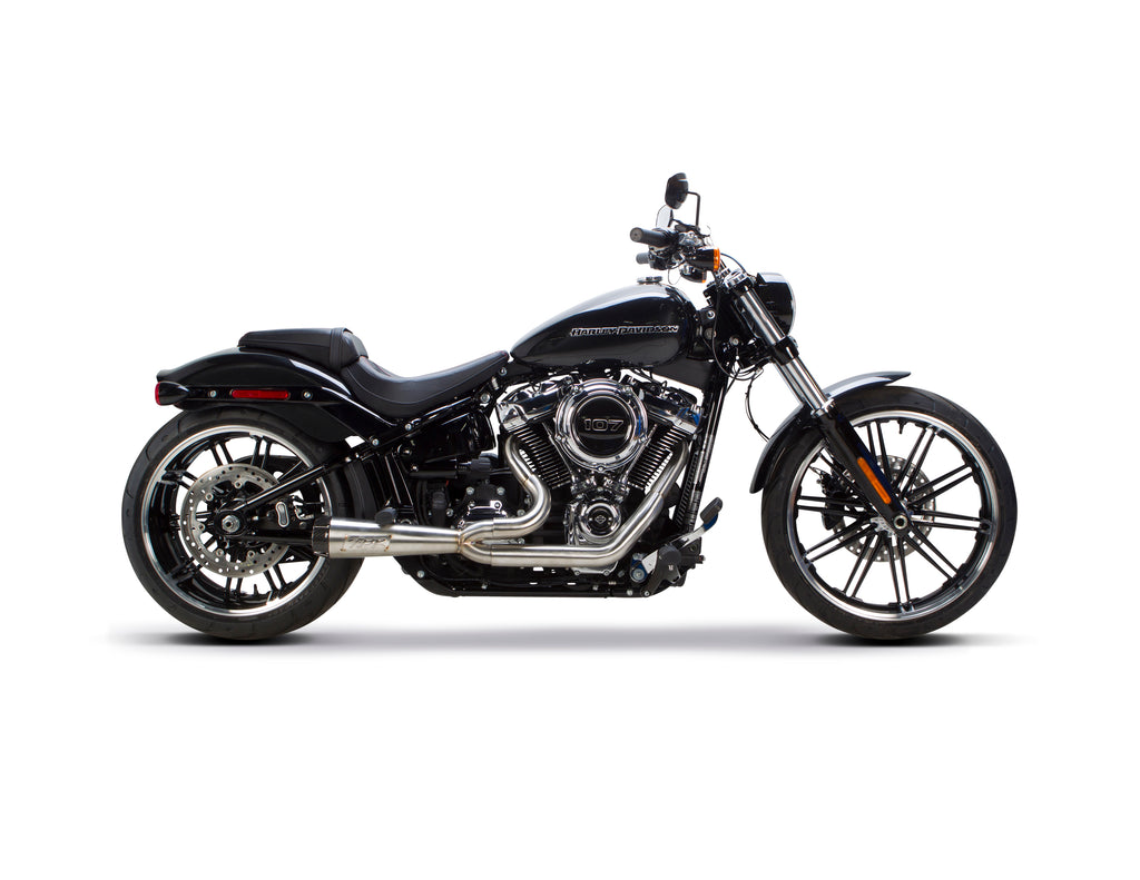 Harley Davidson Softail FXDR/Fatboy/Breakout (2018+) Comp-S 2-into-1 Ceramic Black - Part Number 005-4980199-B - Two Brothers Racing